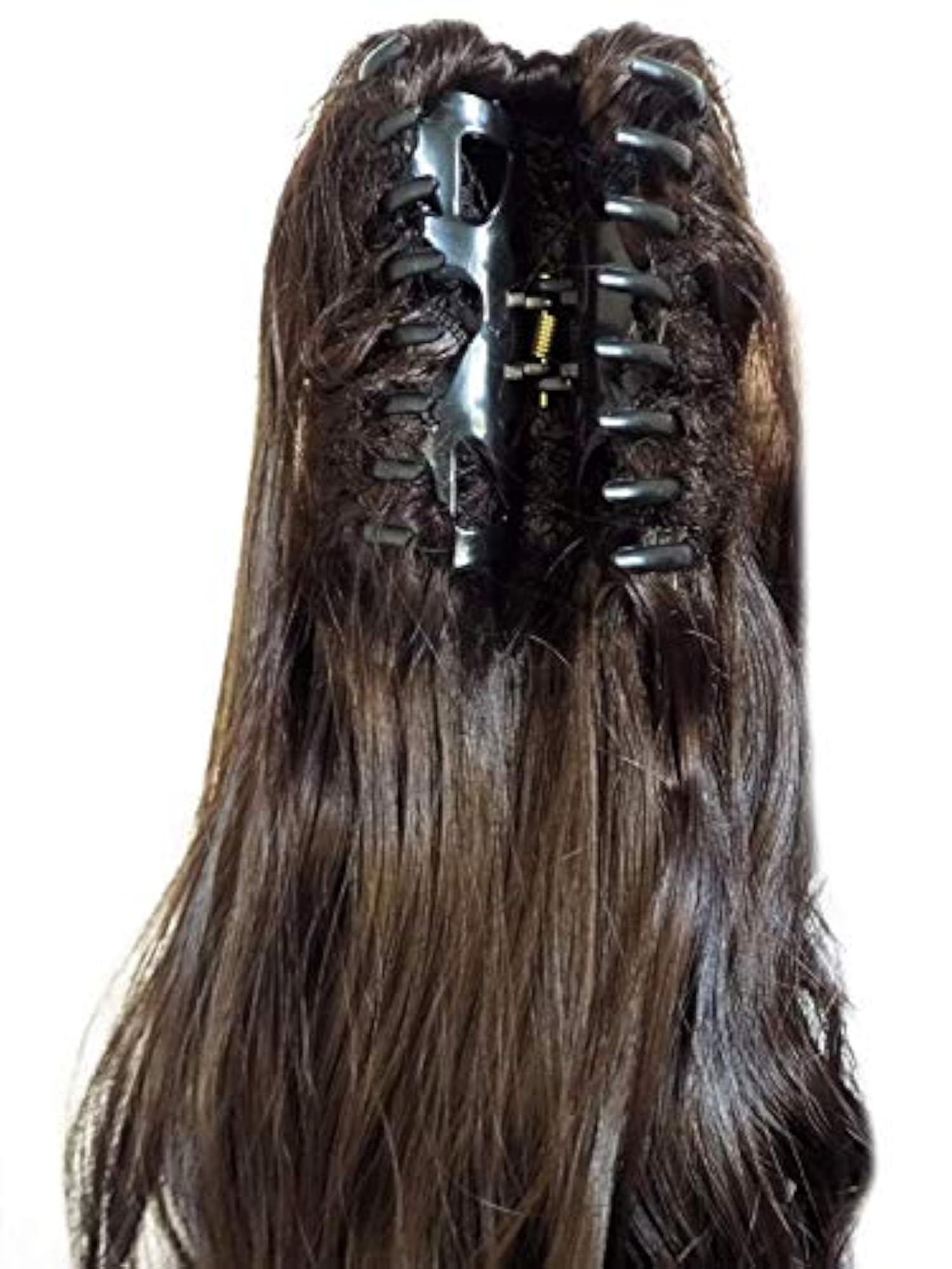 Women's Natural Shiny Long Curly Clip Drawstring Ponytail Extension